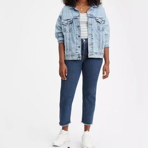 LEVI’S Wedgie Straight Button-Fly Ankle Stretch Jeans Women’s Size 31